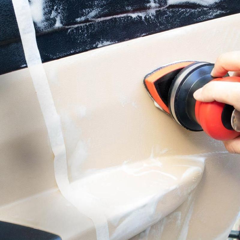 Industrial Pneumatic Sander Tool Adjustable Speed Hook Loop Pad Quick Disc Changing For Rubber Plastic Marble