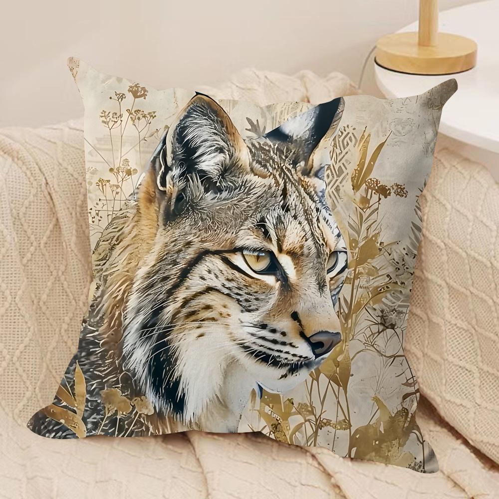 Retro Fashion Animals Cushion Cover Silky Short Plush Invisible Zipper Dustproof Sofa Pillow Case For Home Decor