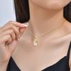Dried Flowers Pendant Necklace for Women,Resin Geometric Dry Flower Necklaces,Stainless Steel Charms Jewelry Gift