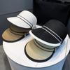Women's Fashion Summer Sun Hat, Classic Solid Color, Casual Straw Cap, Outdoor Travel Beach Hat