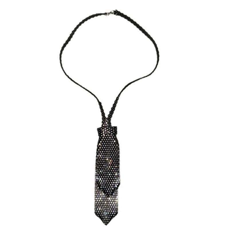 Eye-Catching Crystal Choker Necklace with Rhinestones Perfect for Bridal, Party, and Nightclub Outfits