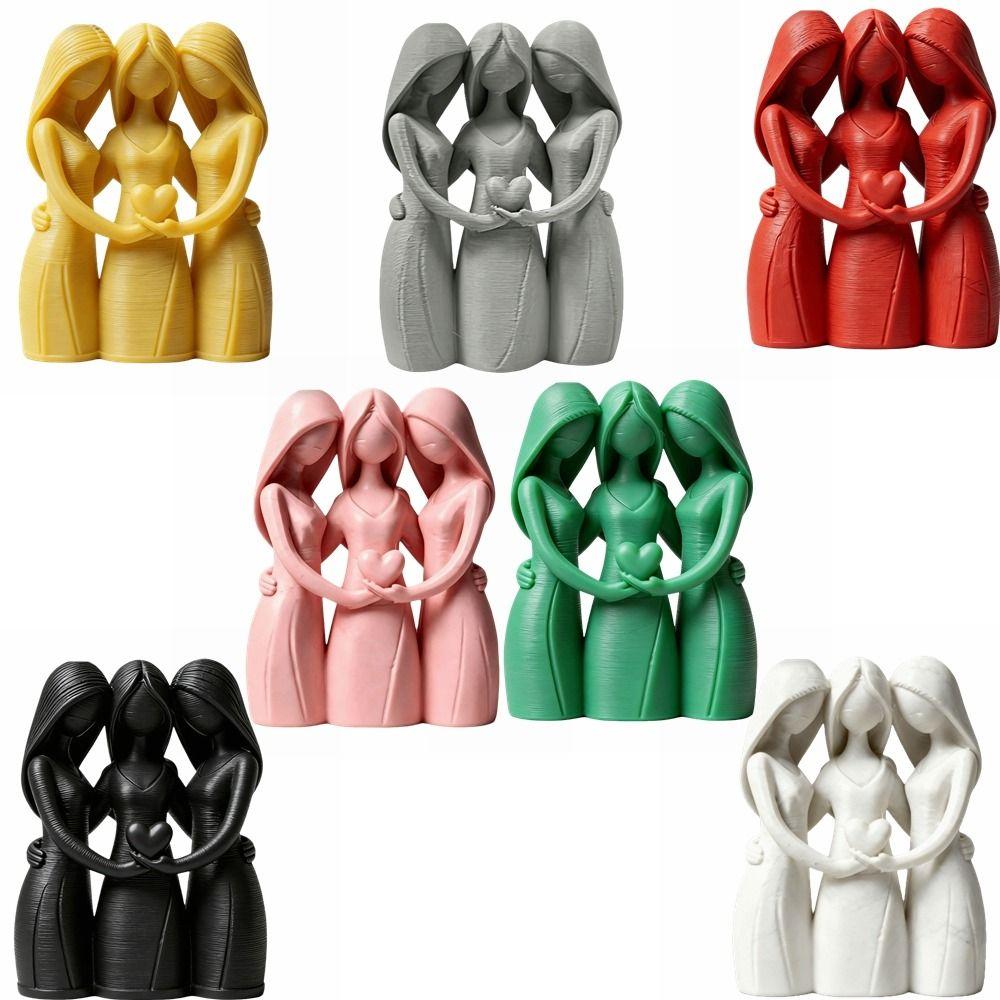 Desk Ornaments Mother Daughter Figurine 3D Printed Sisters Friendship Statue Affection Display