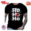 Men Funny HO HO HO Santa Claus Snowflake Print T-Shirt Unisex Christmas Tees