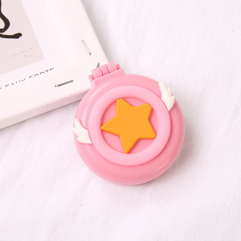 Cute Mini Folding Hair Combs with Mirror Portable for Travel Massage Comb for Women Girls Hair Brushes Styling Accessories