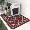 Coffee Machine Mat Diatomite Absorbent Pad Minimalist Design Absorbent Quick Dry Non-Slip Coaster for Kitchen Counter