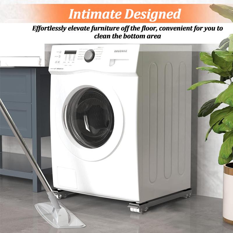 2Pcs Washing Machines Universal Wheels Mobile Base Refrigerator Extendable Increase Base Bracket Furniture Shock- proof Support