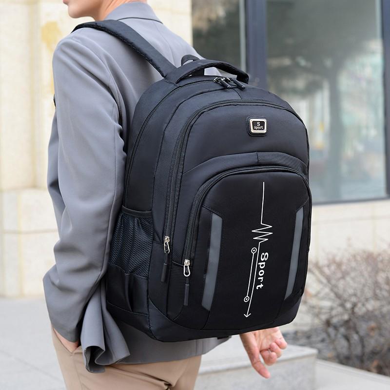 Men'S Backpacks Oxford Waterproof Rucksack Business Computer Bag Casual Travel Backpack Senior High School Student Schoolbag