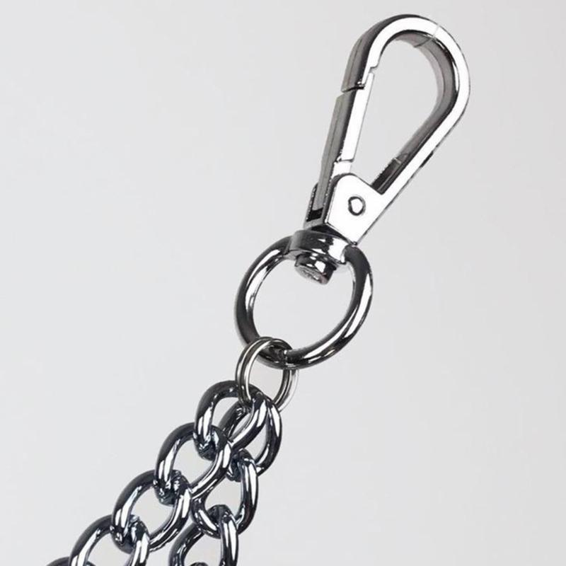 Metal Punk Layered Chain Keychains for Men Waist Key Chain Wallet Jeans Hip-hop Pants Belt Chains Jewelry Accessories