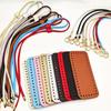 3Pcs DIY PU Leather Crochet Bag Accessories Handmade Drawstring Parts Woven Bag Set Solid Color Bag Bottom Base Bag Strap Handle