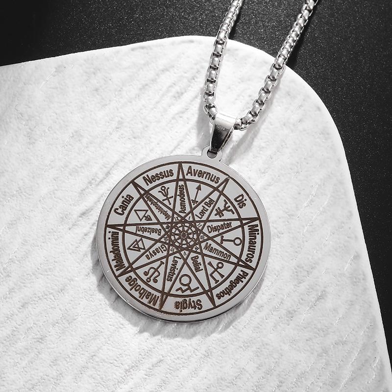 Stainless Steel Nordic Odin Rune Irish Celtic Trinity Knot Pendant Necklace Men Women Lucky Amulet Jewelry