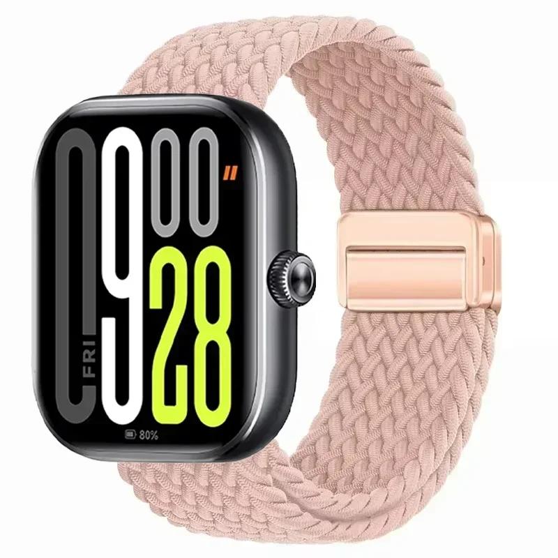 Magnetic Loop for Xiaomi Redmi Watch 4 5 Strap Adjustable Braided Sport Nylon Replacement bracelet for Miband 8 pro/9 pro band
