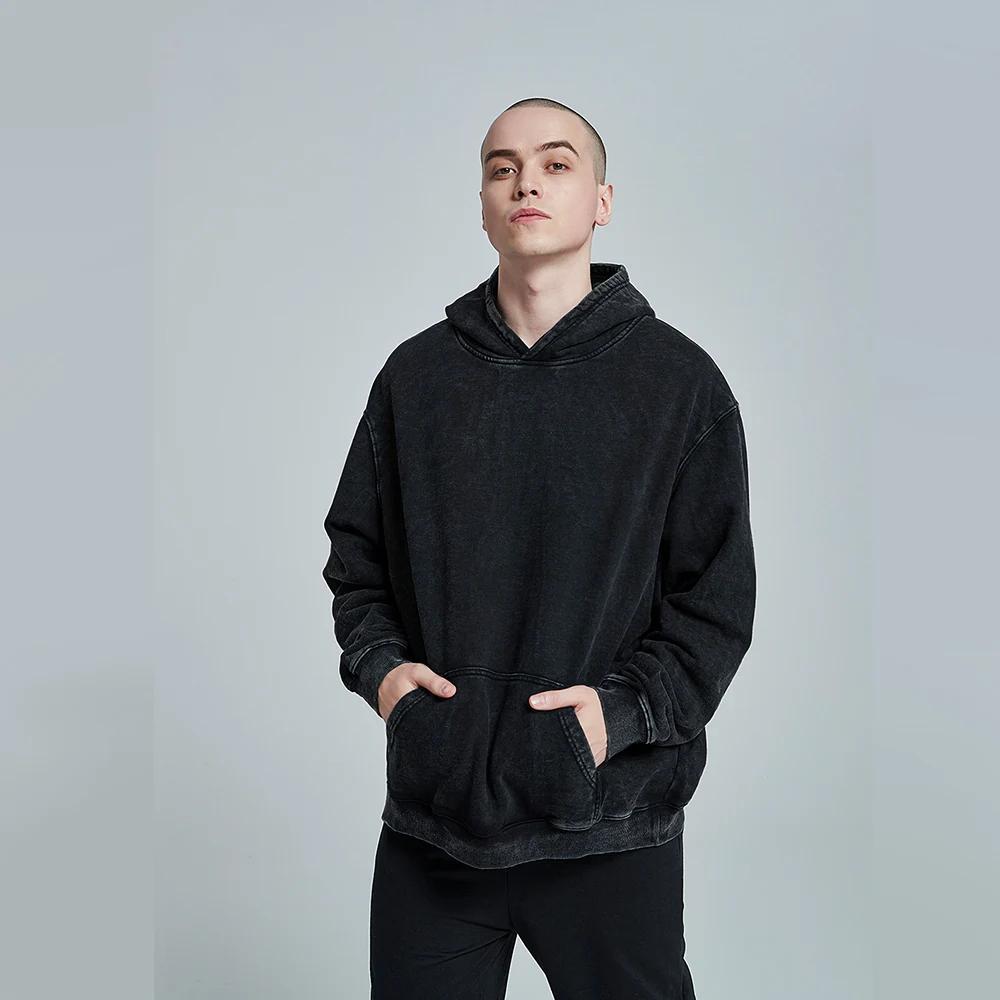 Vintage Washed Hoodies Men Women Cotton Retro Long Sleeve Harajuku Sweatshirts Fashion Loose Pullover Hip Hop Streetwear