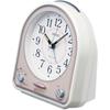 Seiko שָׁעוֹן (שעון סייקו) שעון מעורר שעון שולחני QM750P אנלוגי, 31 שירים, התראה מלודית, לבן...