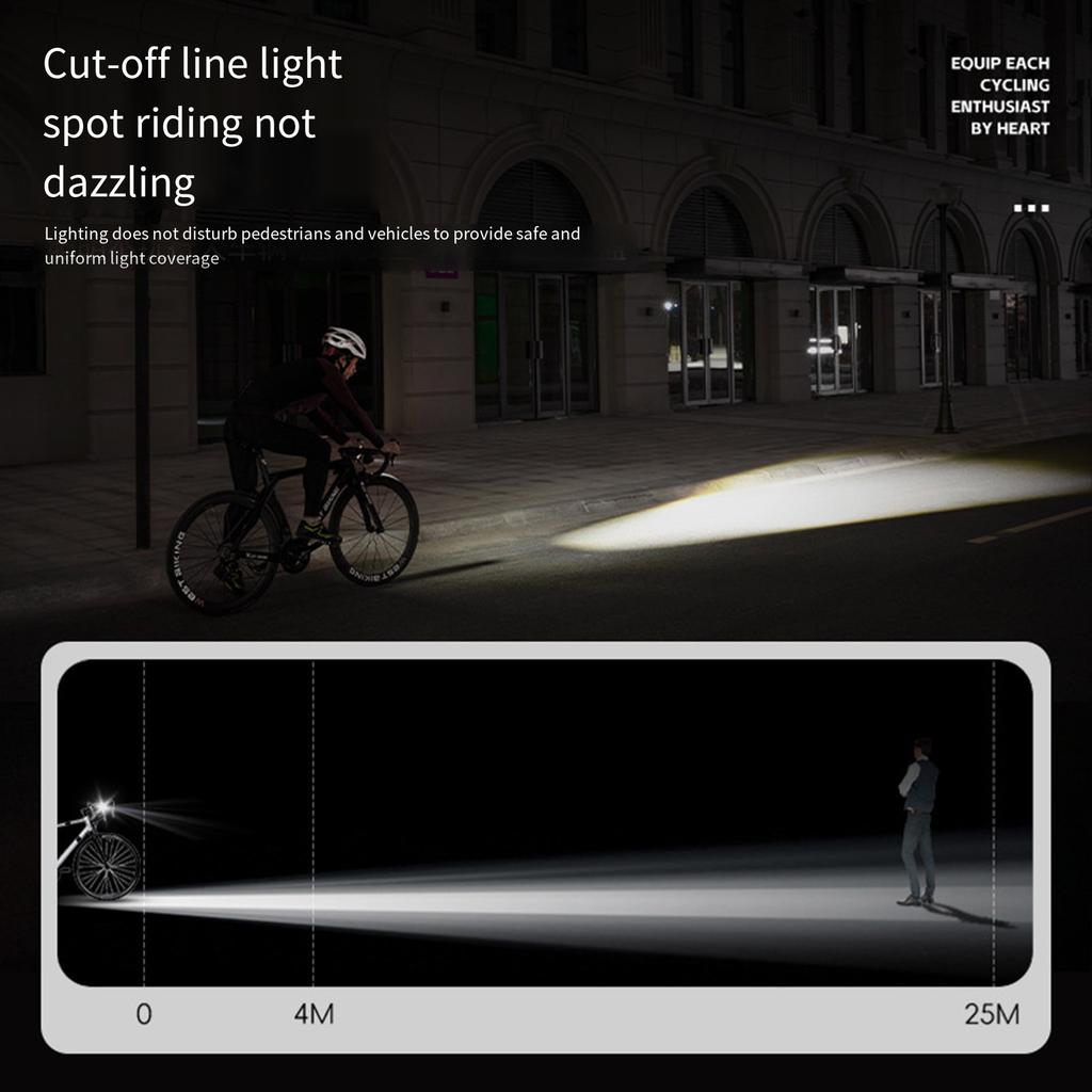 Waterproof Cycling Headlight Wireless Remote Control Bike Front Light Wireless Remote Cycling Light Bright Flashlight