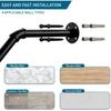 Outdoor/Indoor Metal Stair Handrail | 27.5'' Safety Grab Bar for 1-3 Steps | Non-Slip Elderly/Kids/Disabled
