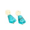 Bohemian Resin Geometric Stud Earrings - Luxurious, Versatile Design for Everyday Wear