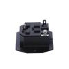 1pc 2 3 Pin IEC320 C14 Electrical Power Socket 250V Rocker Switch Brass 10A C6 Fuse Inlet Plug Connector Computer Mount Outlet