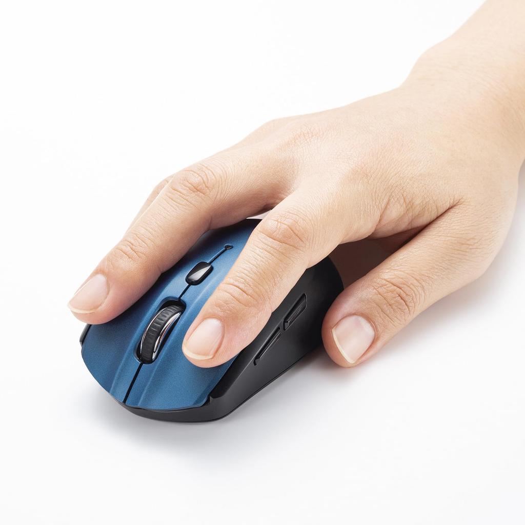 Sanwa Supply Bluetooth Blue LED Mouse (5 Buttons, Blue) MA-BB509BL