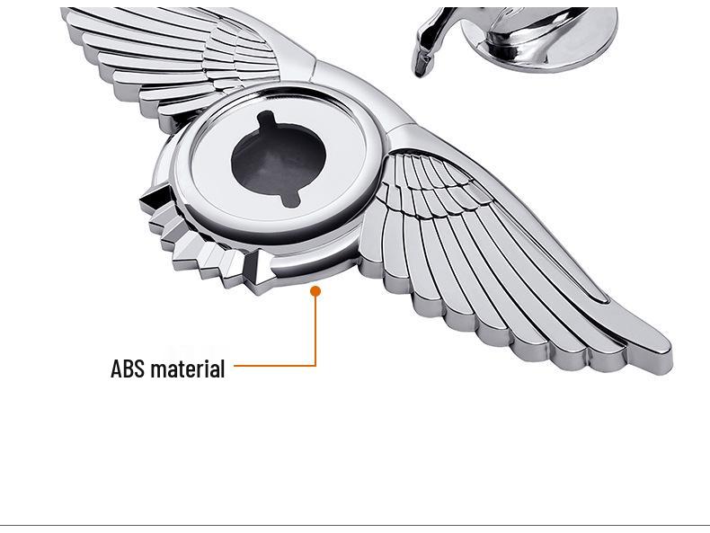 3D Horse Head Wing Car Emblem: Exterior Hood Decoration Metal Sticker