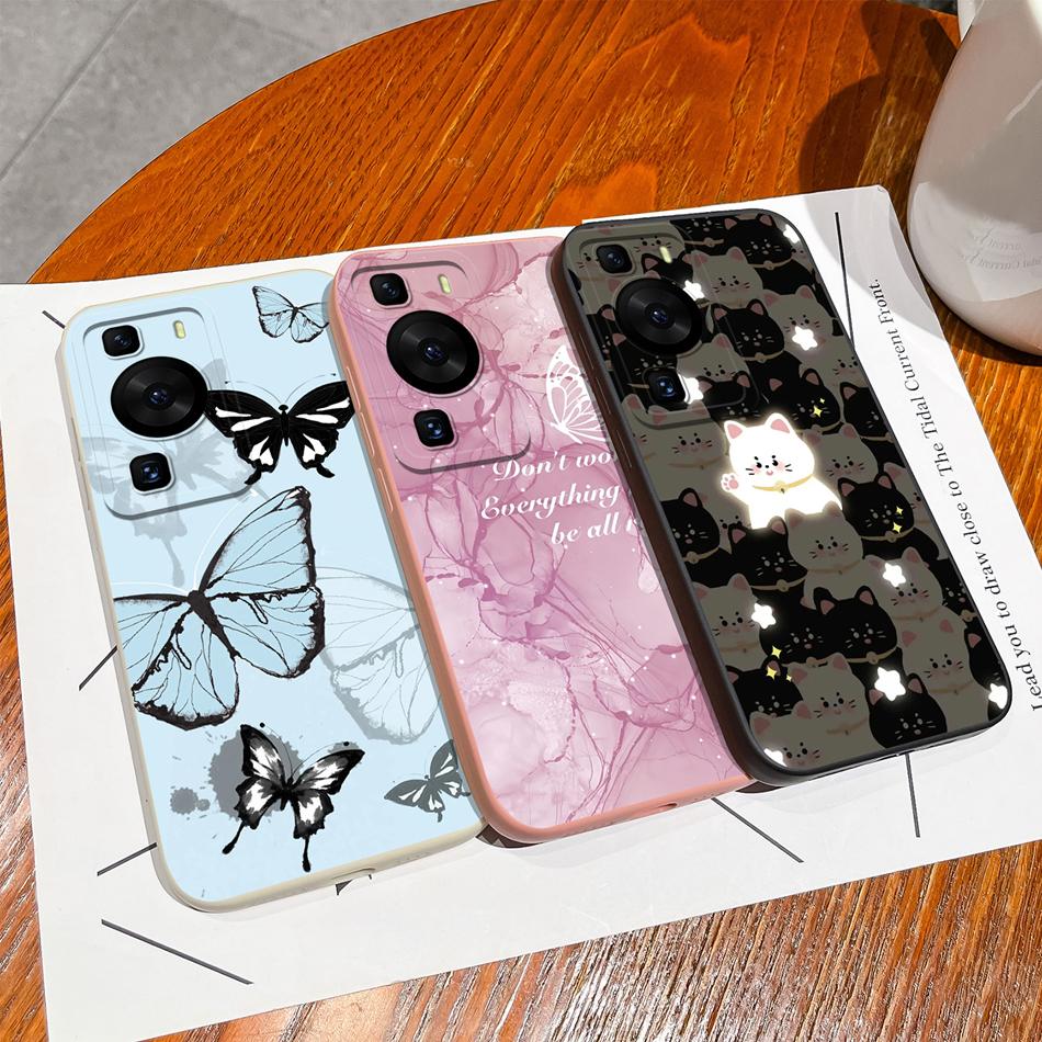 Für Huawei P60 Pro Art Handyhülle Süßes Design Weiche Flüssigsilikon-Rückabdeckung Für HuaweiP60 P 60 Anti-Drop Langlebiger Stoßfänger Funda