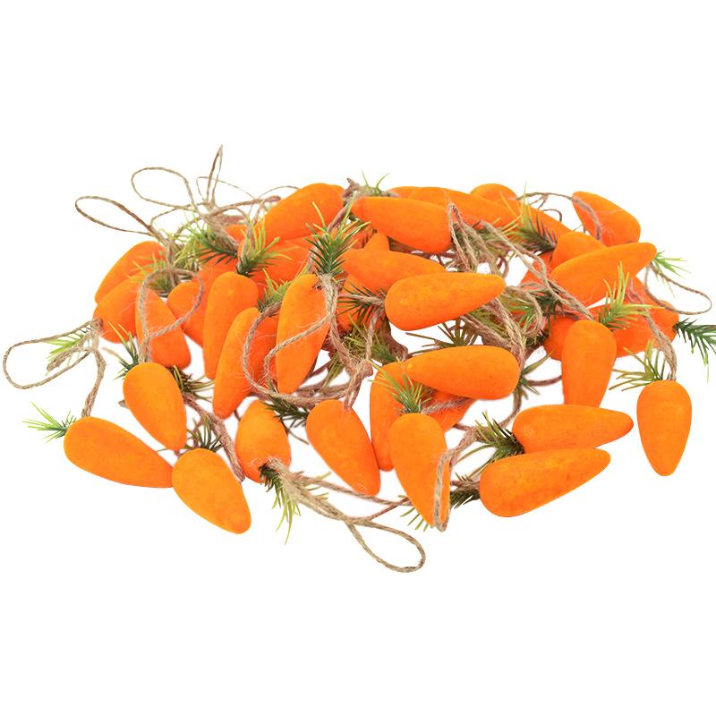 10/20pcs Easter Carrot Hanging Ornament Decoration For Home DIY Foam Carrot Easter Tree Pendants Kids Birthday Party Gift Favors