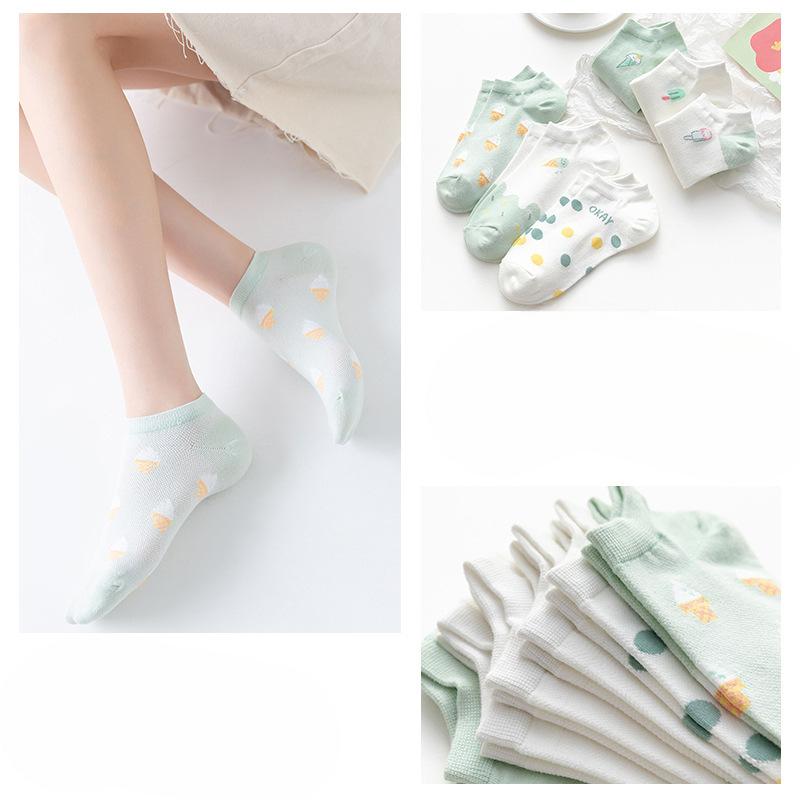 Ladies' Short Socks, Shallow Socks, Summer, Thin and Cute Short Boat Socks, Women's Low-top, Trendy Summer Style