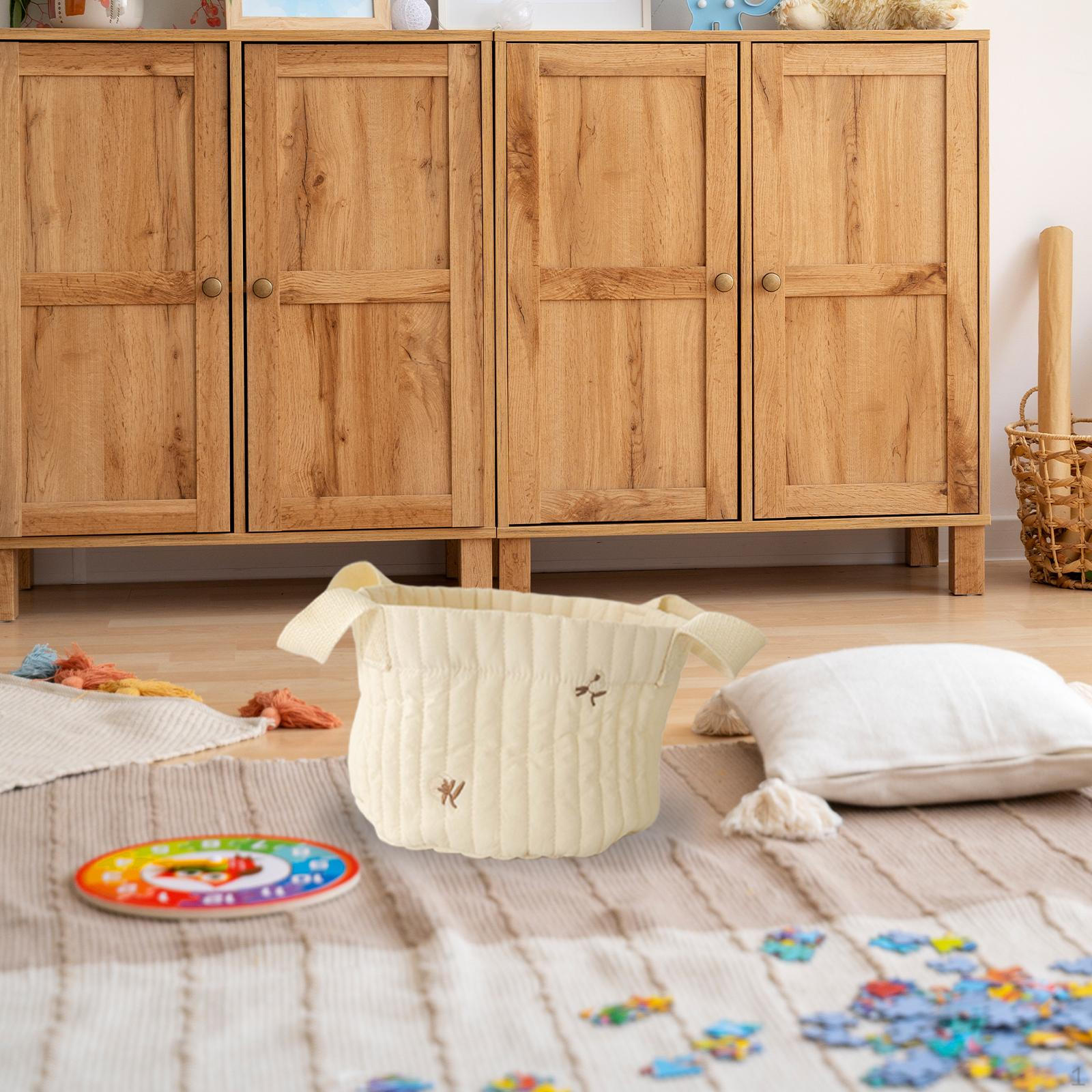 

Diaper Basket Organizer Clothes Toy Holder Storage Bag for Travel Kapok Small