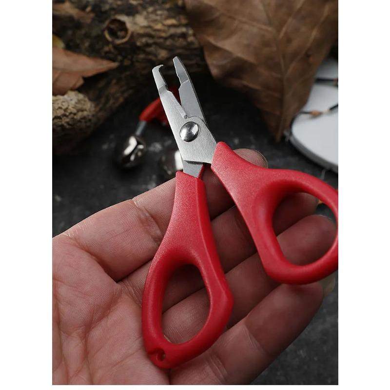 3CR13 Edelstahl Mini Angelschere PP Komfortgriff Fischschnurschneider Handwerkzeuge zur Fischkontrolle