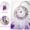 Purple Dream Catcher Wall Decor Feather Dream Catchers with Crystal Pendant Handmade Dreamcatcher Wall Hanging Ornament for Bedroom Living Room Home