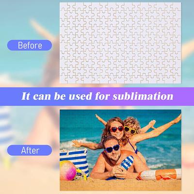 15 Sets Sublimation-Blanks Puzzle 4''x6'' DIY Blank Puzzle for Sublimate Transfer Thermal Transfer Heat Press Printing