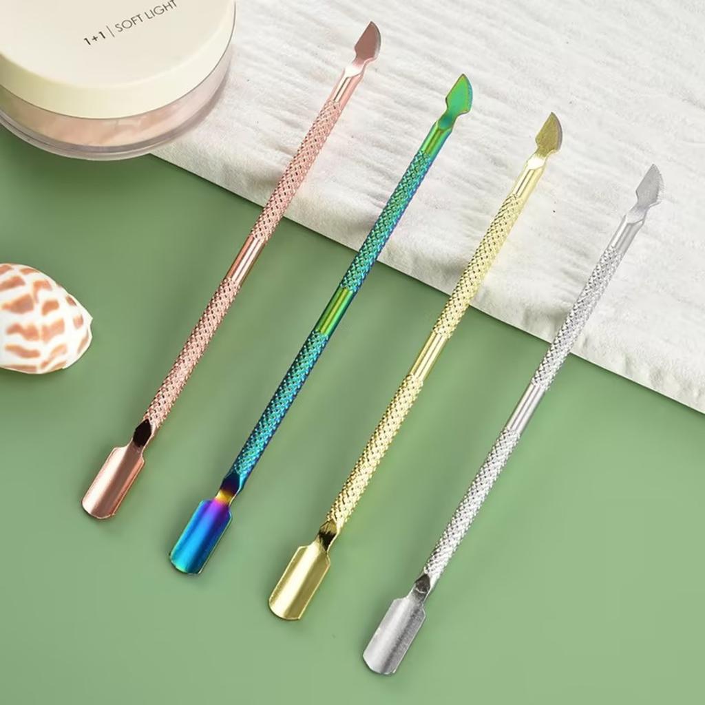 Double-ended Stainless Steel Cuticle Pusher Dead Skin Push Remover For Pedicure Manicure Nail Art Cleaner Care Tool Factory Sale