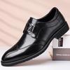 Plus Size Men's Slip-On Leather Shoes - Trendy, Formal, Casual, & Versatile (Sizes 45-46)