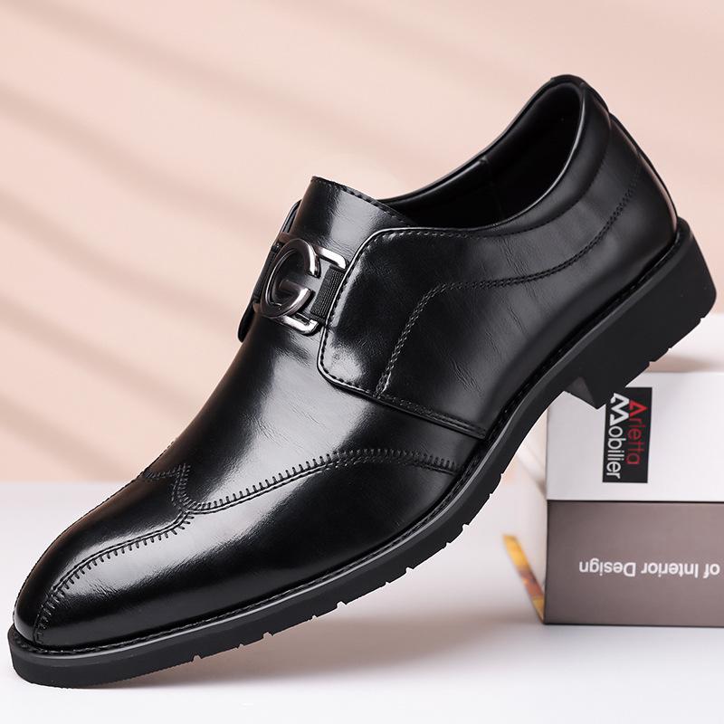 

Plus Size Men s Slip-On Leather Shoes - Trendy, Formal, Casual, & Versatile (Sizes 45-46) 40 чорний
