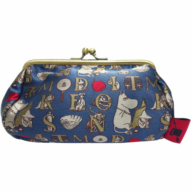 Moomin Jacquard Clasp Pouch Memories Blue