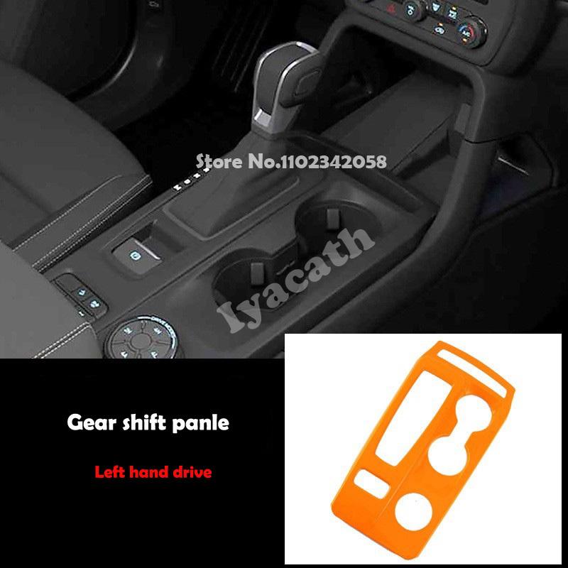 LHD RHD For Ford Ranger Wildtrak T9   2024 ABS yellow gear shift panle steering wheel Central Screen trument cover
