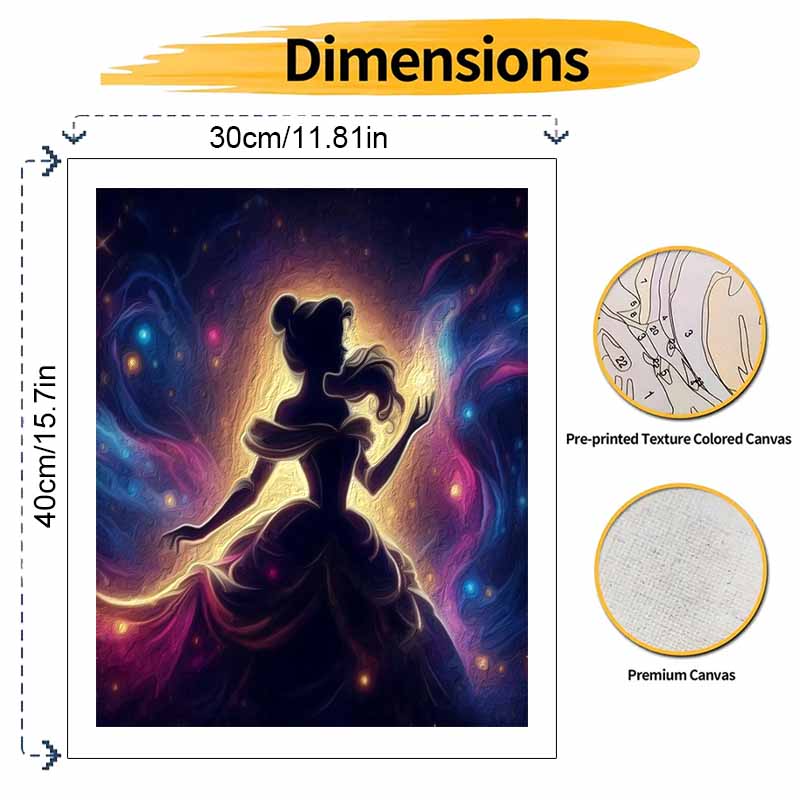 Disney Princess Galaxy Painting Kit Home Decor Craft Perfect Gift Idea for Art Lovers