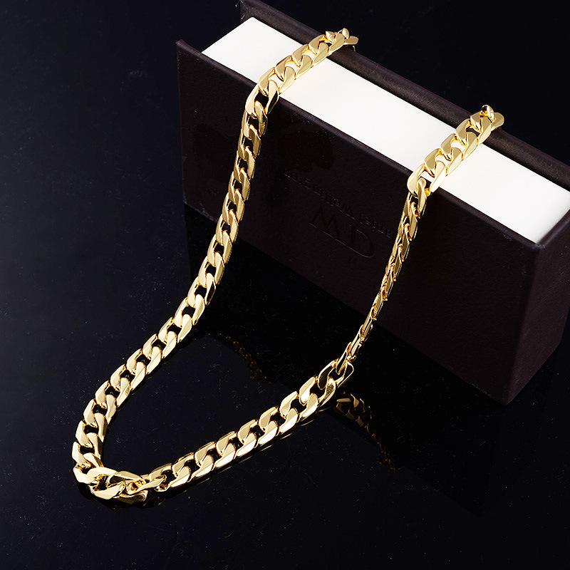 Ka Yi Men's Gold Chain Necklace - European & American Trendy Jewelry