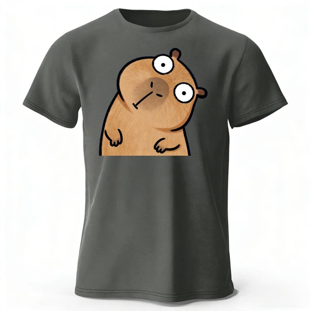 Silly Guinea Pig Menwomens Fashionable New Cotton Short Sleeved Healing Animal Print Plus Size Comfortable Casual Tshirt