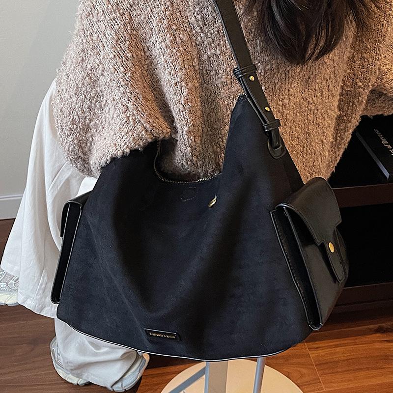 Korean Version of Niche Fashion Large-capacity Bag Women's 2025 Autumn New Casual Retro Tote Bag Shoulder Bag Women
