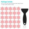 20pcs Bathtub Stickers Non-,- Shower Safety Treads Adhesive Appliques With Scraper Bright Colourful Flower Decals For Bath Tub, Stairs, Shower