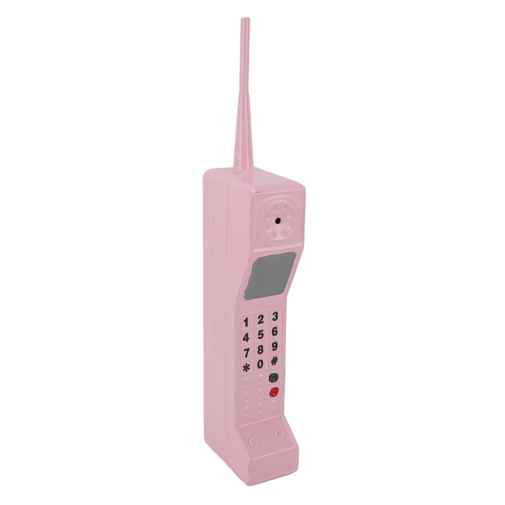 Retro Mobiltelefon Järn Gammaldags Mobiltelefon Mall Dekoration för Fotografering Rosa