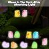 24/48Pc Mini Capybaras Luminous Mini Resin Animals For Tiny Figures Cute Capybara Figurines Decor For Fairy Garden Diy Crafts