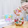 Dried Flower Hot Coffee Cups for Hot Drinks Tea 250ml Cofee Cup Borosilicate Glass Vasos Para Cafe Office Beverage Mug