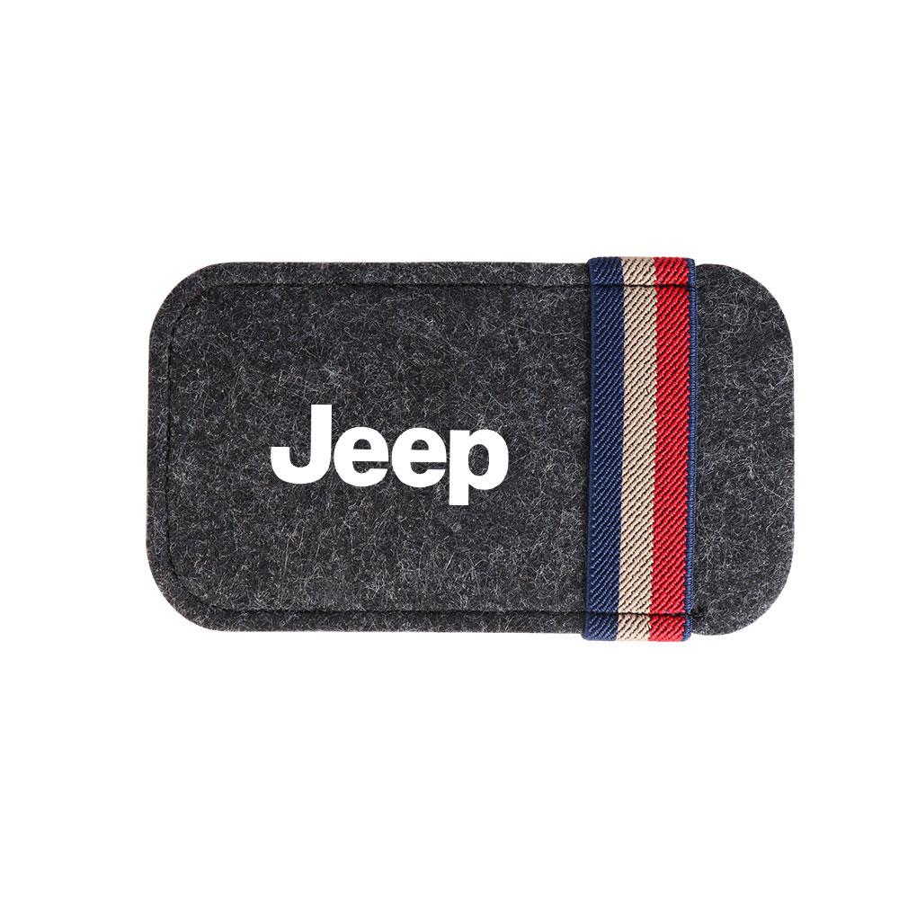 Car Sun Visor Sunglass Storage Bag Felt Glasses Storage Tools Accessories For Jeep JK Renegade Patriot Wrangler Cherokee Compass