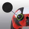 PlayVital PS5 Controller Protective Case Rubber Protective Case for PS5 Wireless Soft Silicone Skin with Thumb Grip Caps Warrior Red Black Cover,