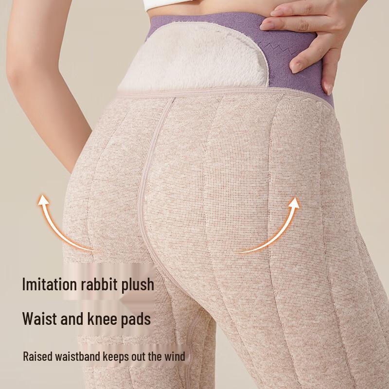 Audifen Women's 100% Pure Wool Fleece-Lined Thermal Pants