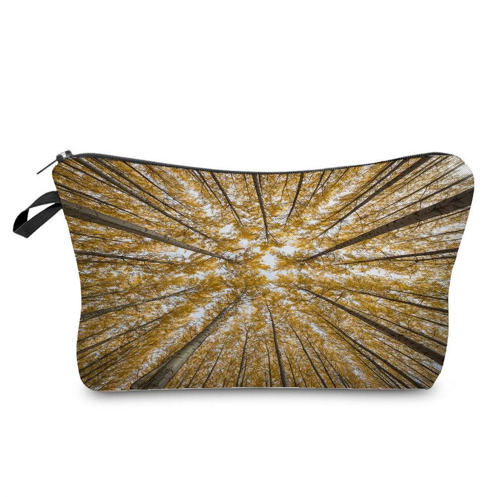 Damen Blumenmuster Kosmetiktasche Toilettenartikel Organizer Reiseaufbewahrungskoffer 6757