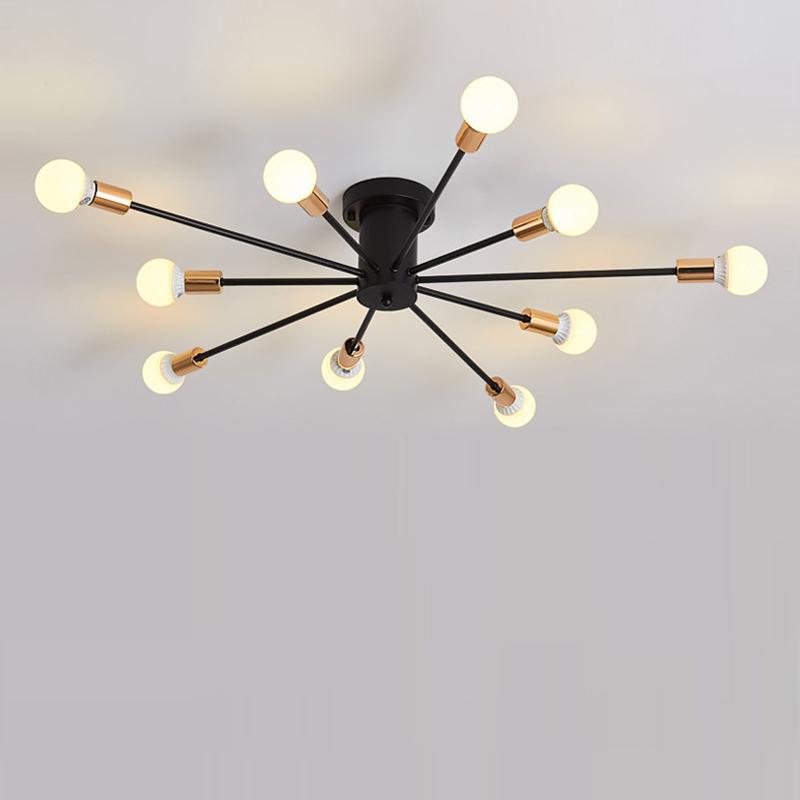 Retro Vintage Pipes Ceiling Lamp Iron Ware Loft Art Lustre Chandeliers Lights Classic Living Bed Room Lighting Decorate House