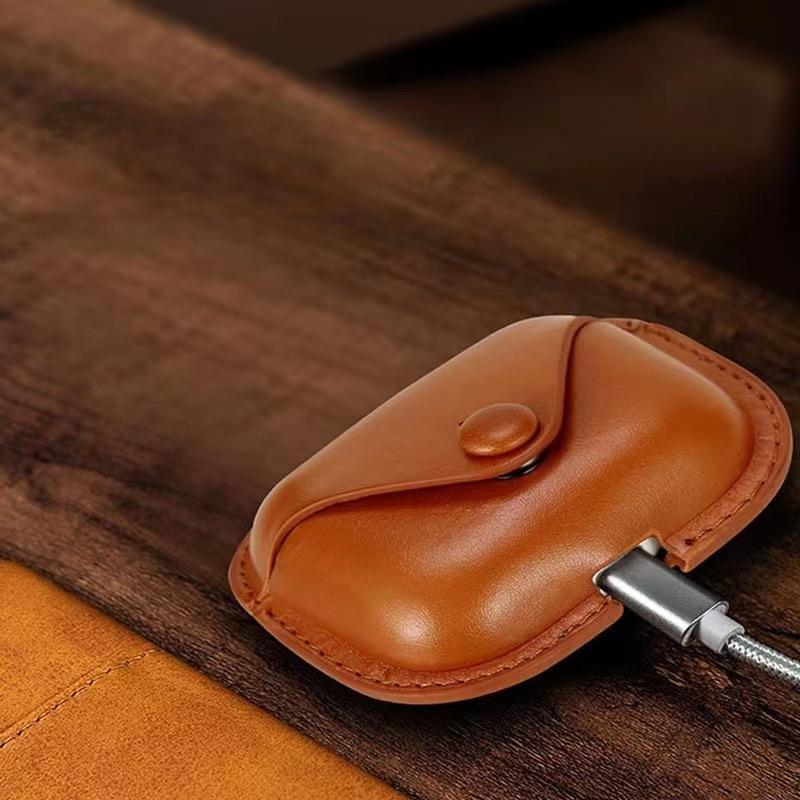 Retro brown niche leather AirPods4 protective case 3rd generation Pro2 earphone case wireless bluetooth soft 2nd generation Pro3