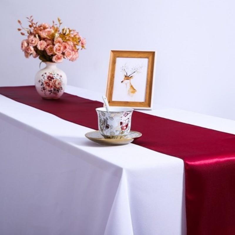 1pc Satin Table Runner Wedding Decoration For Modern Birthday Party Hotel Show Banquet Luxury Design Wholesale